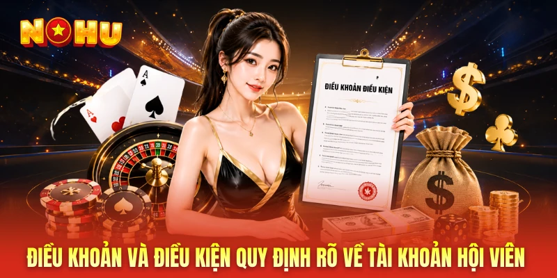 Điều khoản và điều kiện quy định rõ về tài khoản hội viên 