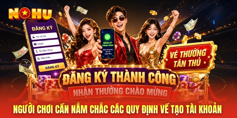 Người chơi cần nắm chắc các quy định về tạo tài khoản 